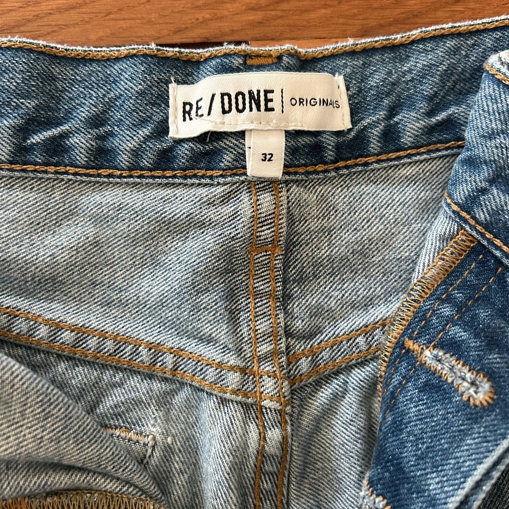Re/Done originals- hi rise, stove, pipe, raw edge jeans - Picture 9 of 9